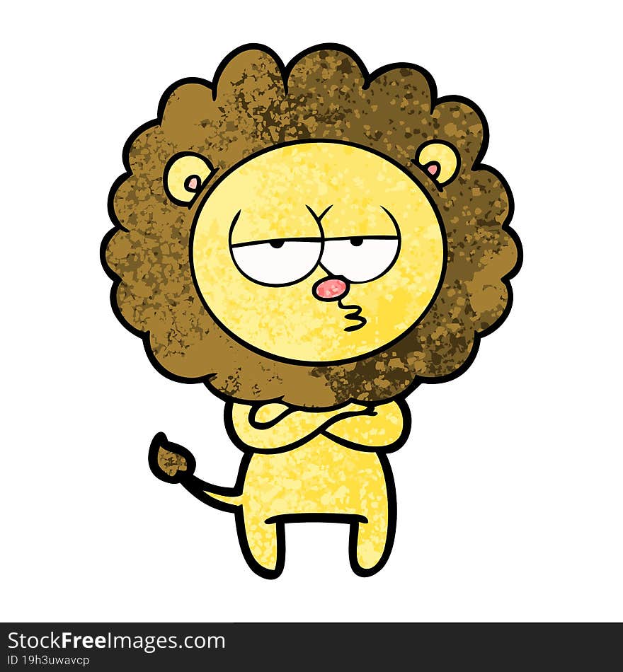 cartoon tired lion. cartoon tired lion