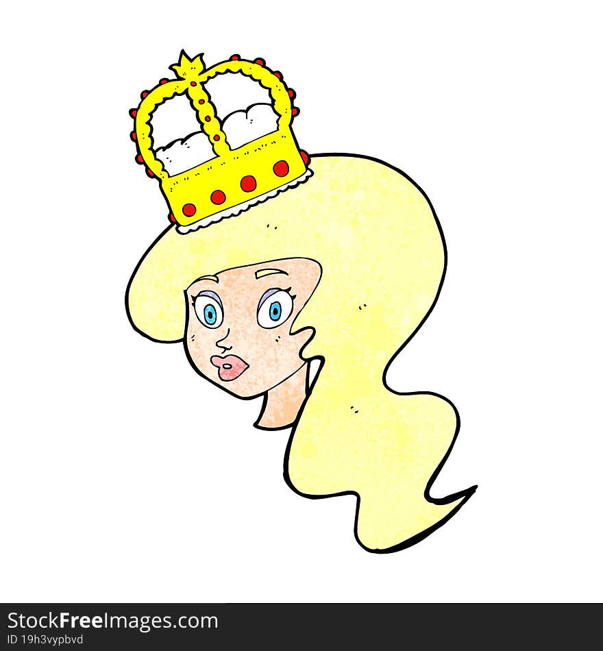 cartoon person wearing crown