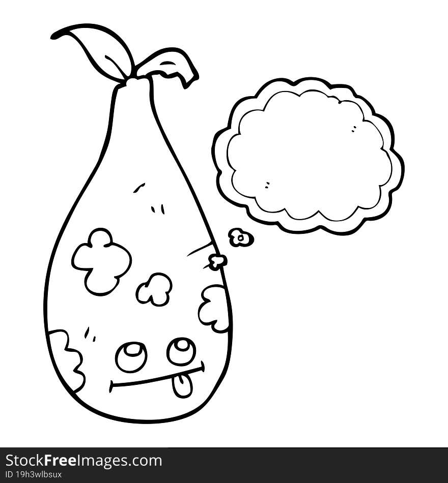 thought bubble cartoon pear