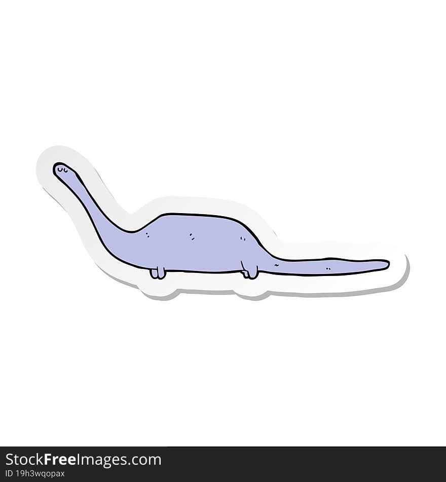 sticker of a cartoon dinosaur