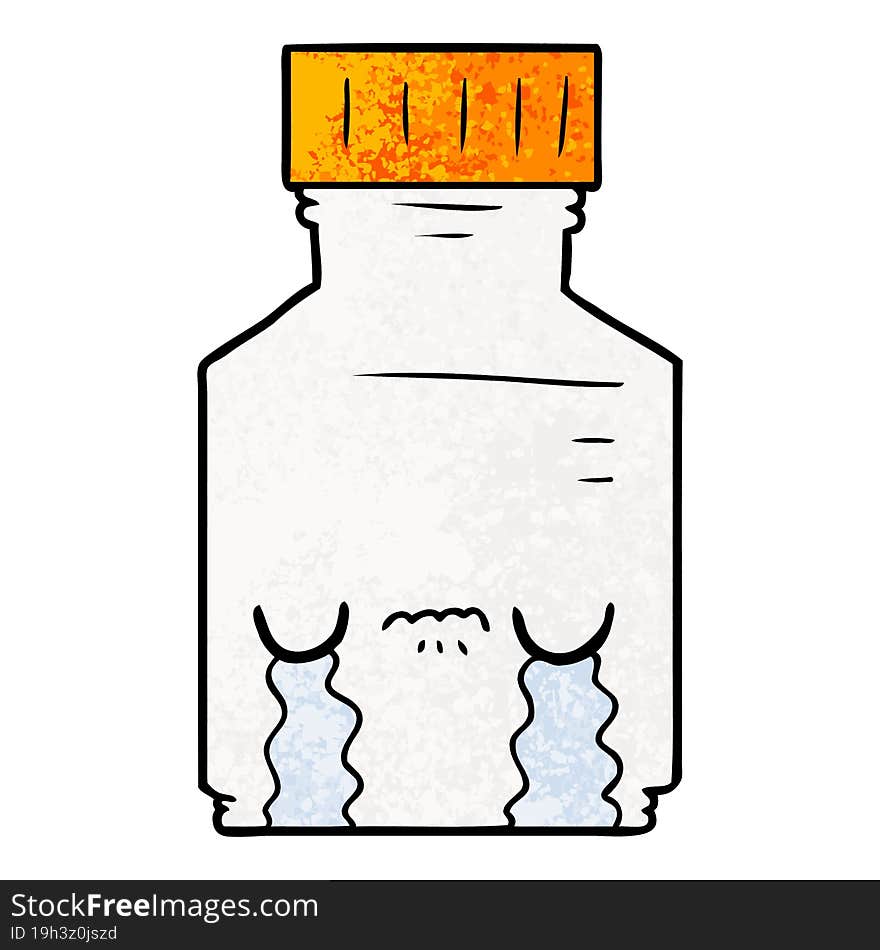 cartoon pill jar. cartoon pill jar