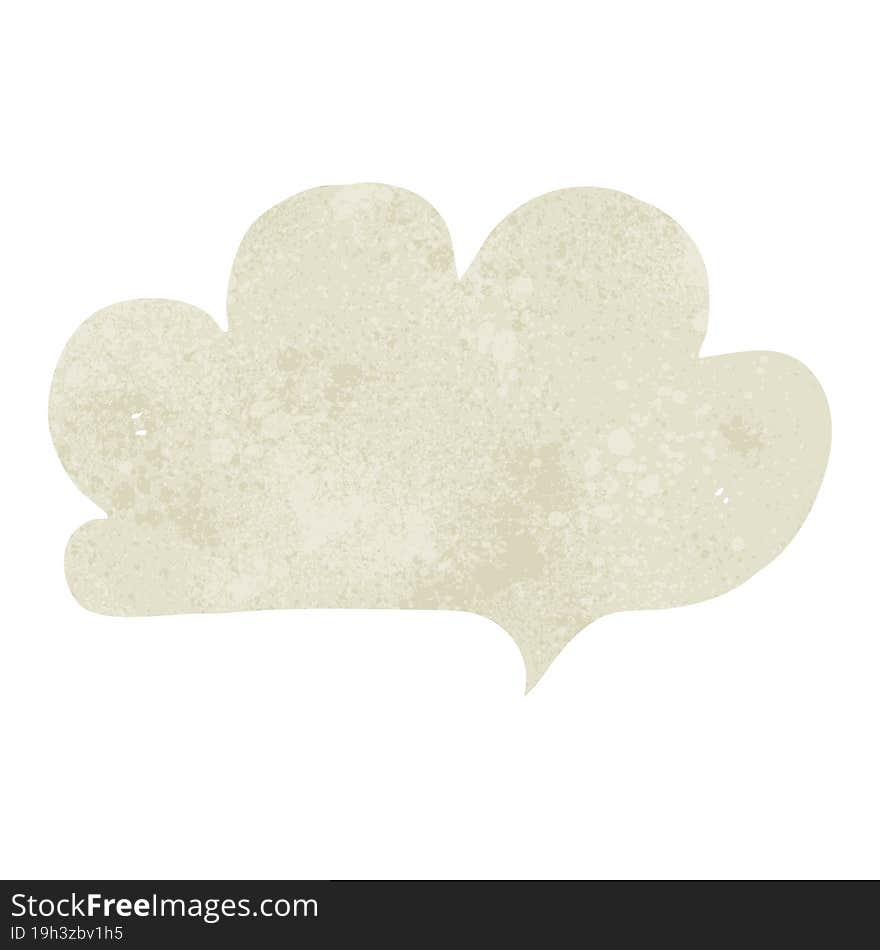 retro cartoon cloud speech bubble