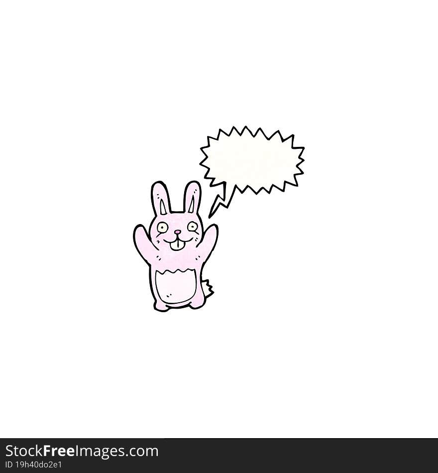 cartoon pink rabbit