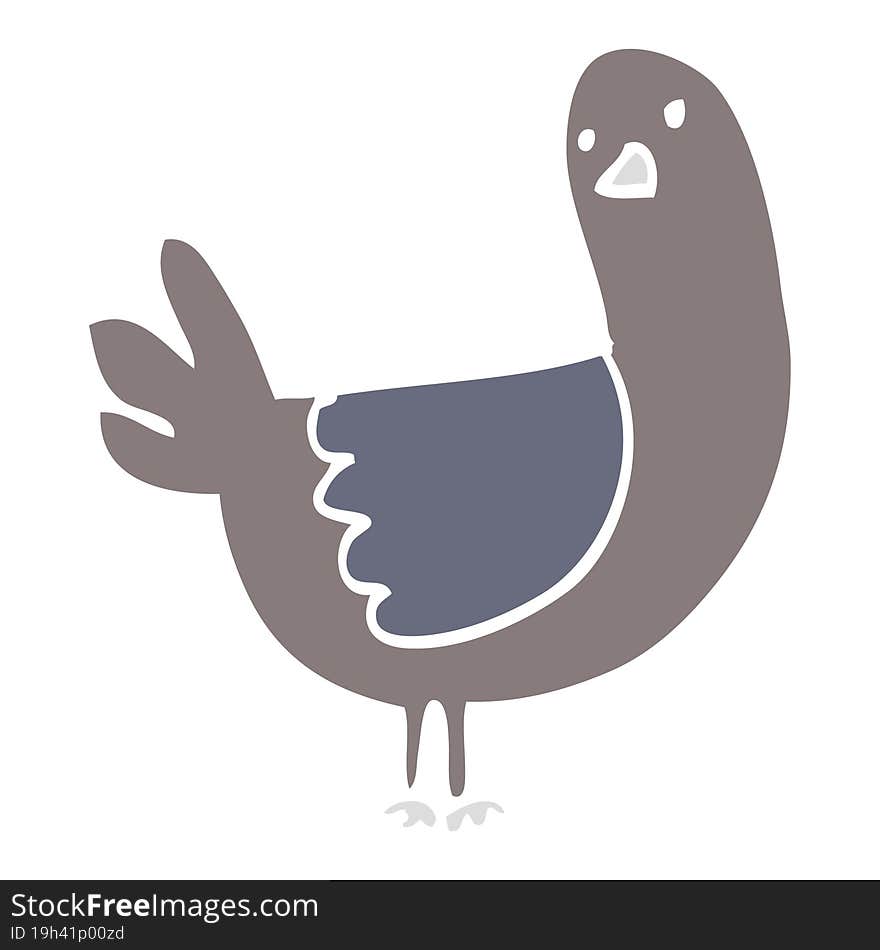 Flat Color Style Cartoon Pigeon