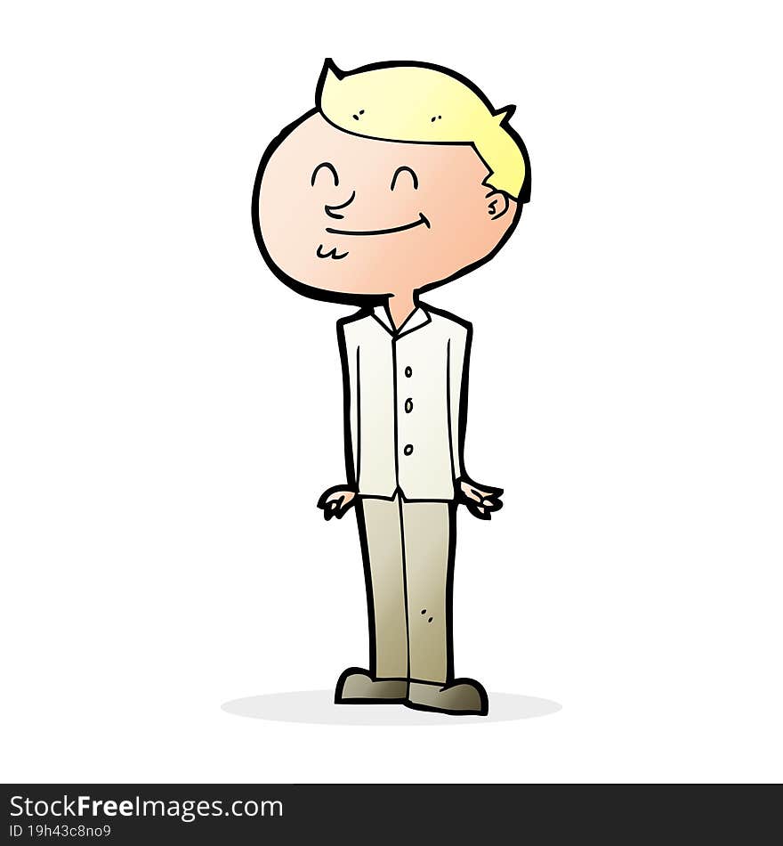 cartoon smiling man