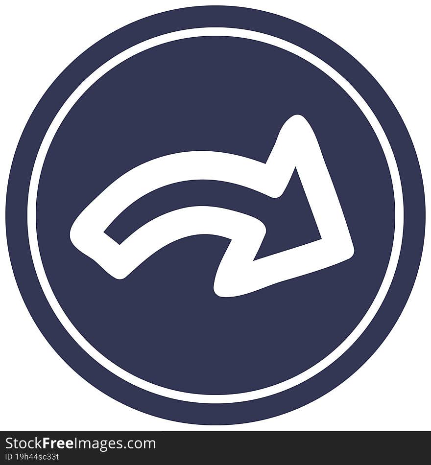 Direction Arrow Circular Icon