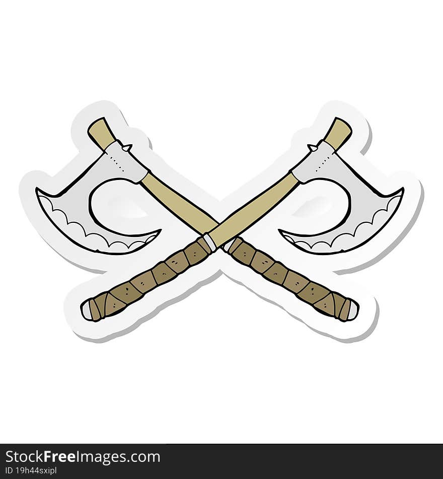 sticker of a crossed axes