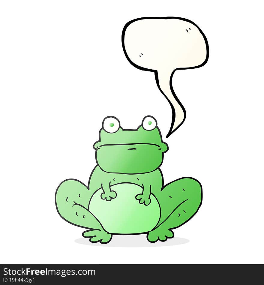 speech bubble cartoon frog