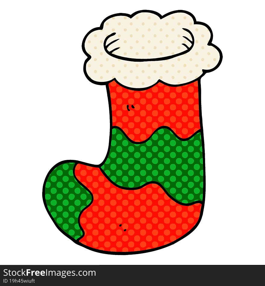 cartoon doodle christmas stocking