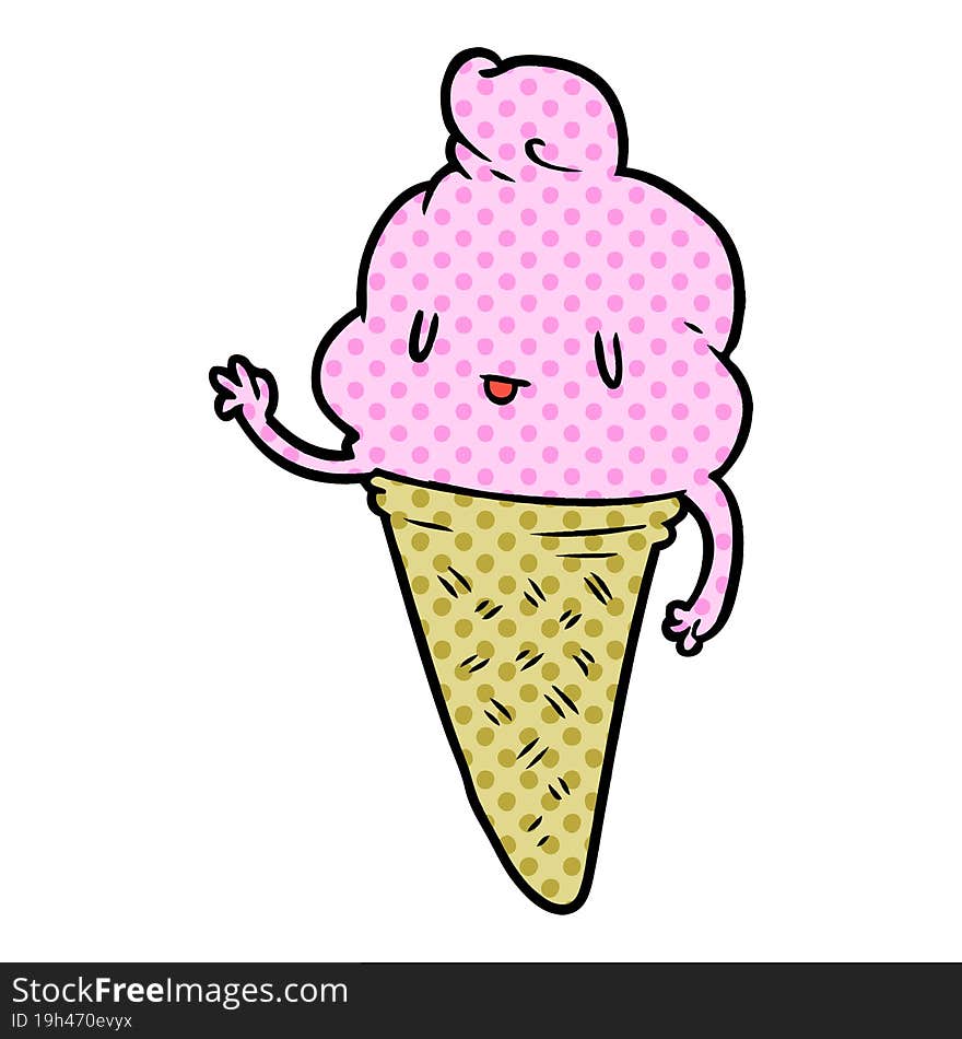 cute cartoon ice cream. cute cartoon ice cream