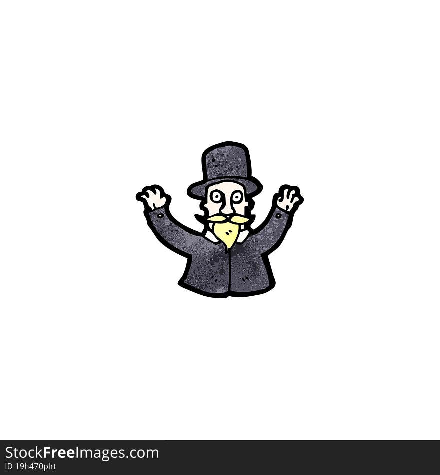 cartoon victorian magician