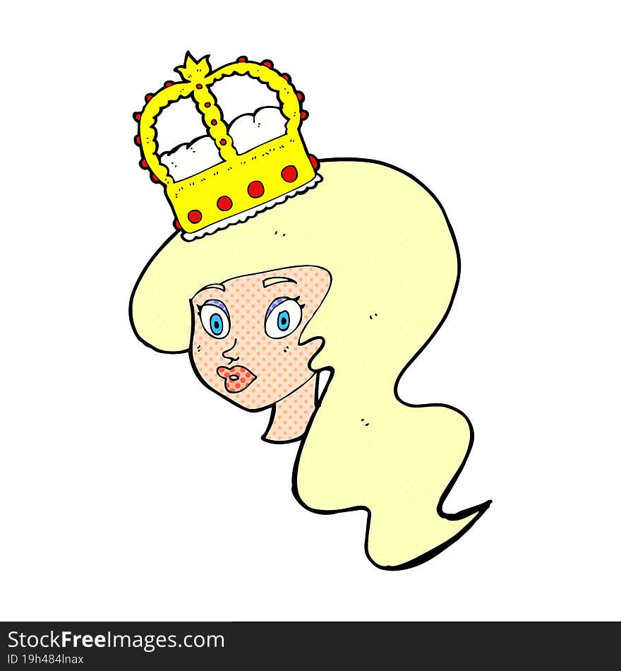 Cartoon Person Wearing Crown