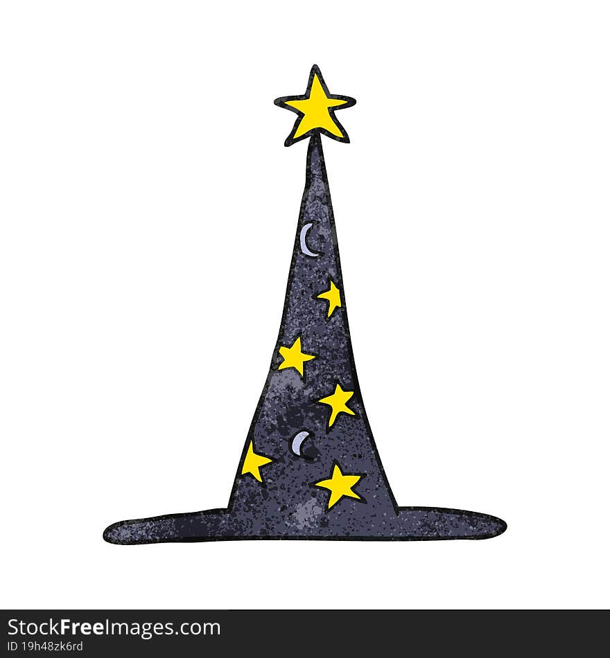 textured cartoon wizard hat