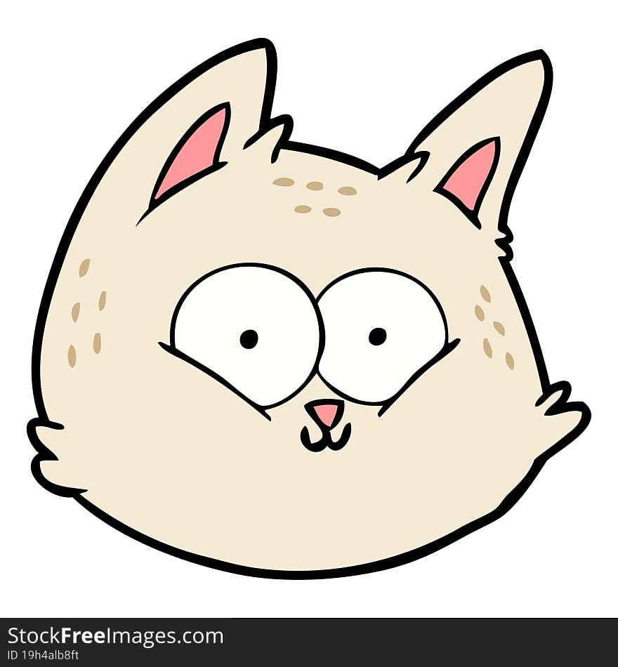 cartoon cat face. cartoon cat face