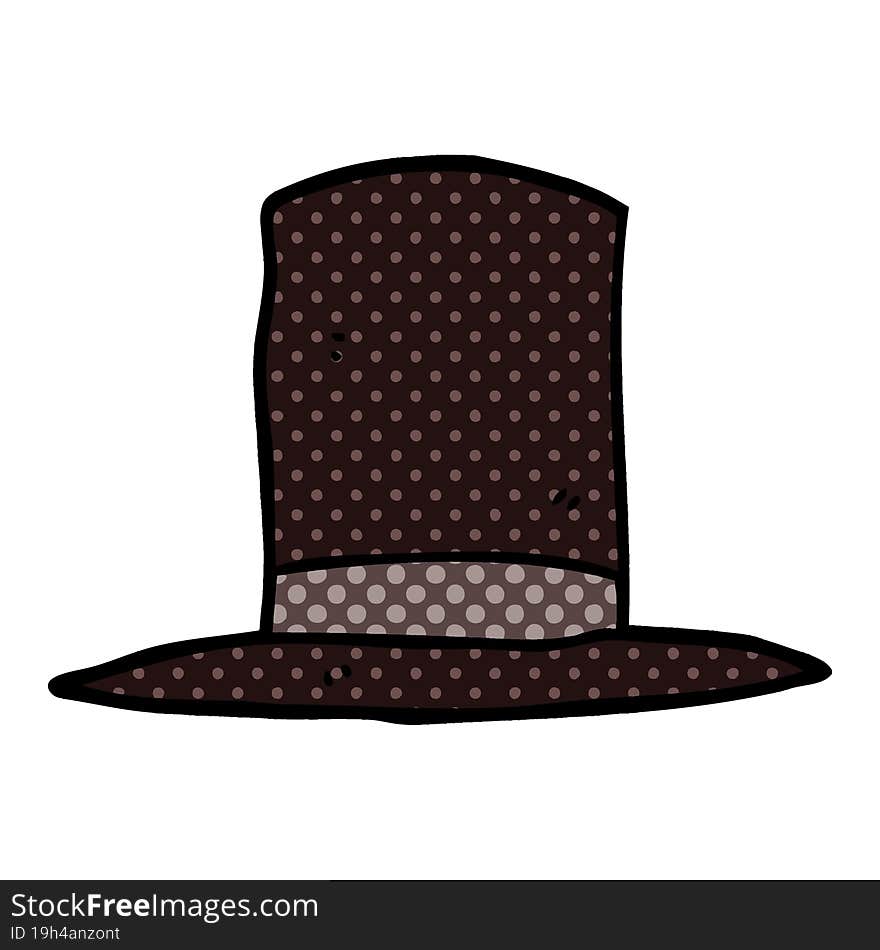 cartoon doodle top hat