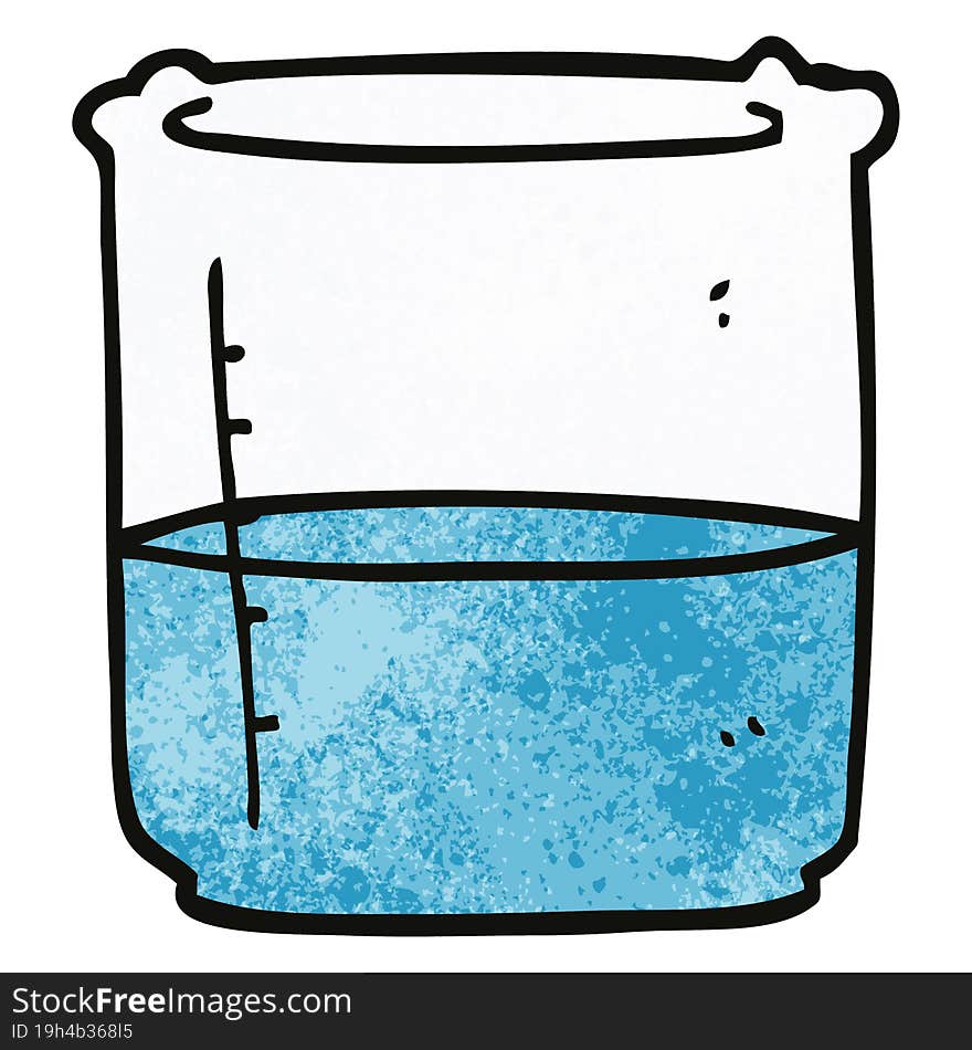 cartoon doodle science beaker