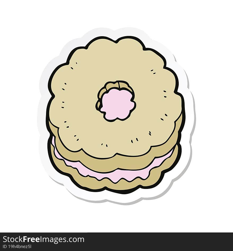 sticker of a cartoon biscuit