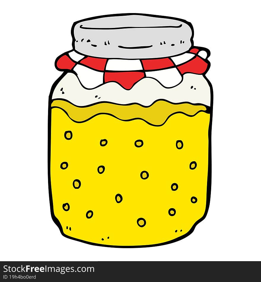 Cartoon Honey Jar