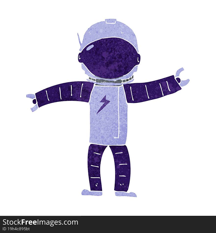 cartoon astronaut