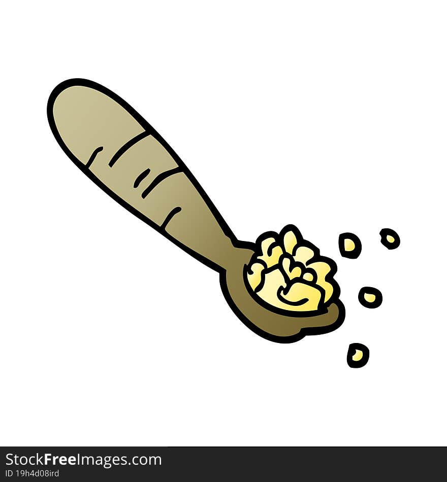 cartoon doodle spoon of mash potato