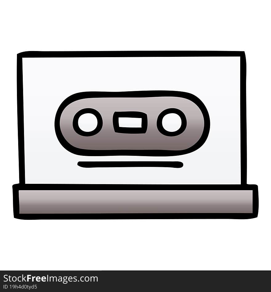 Gradient Shaded Cartoon Retro Cassette