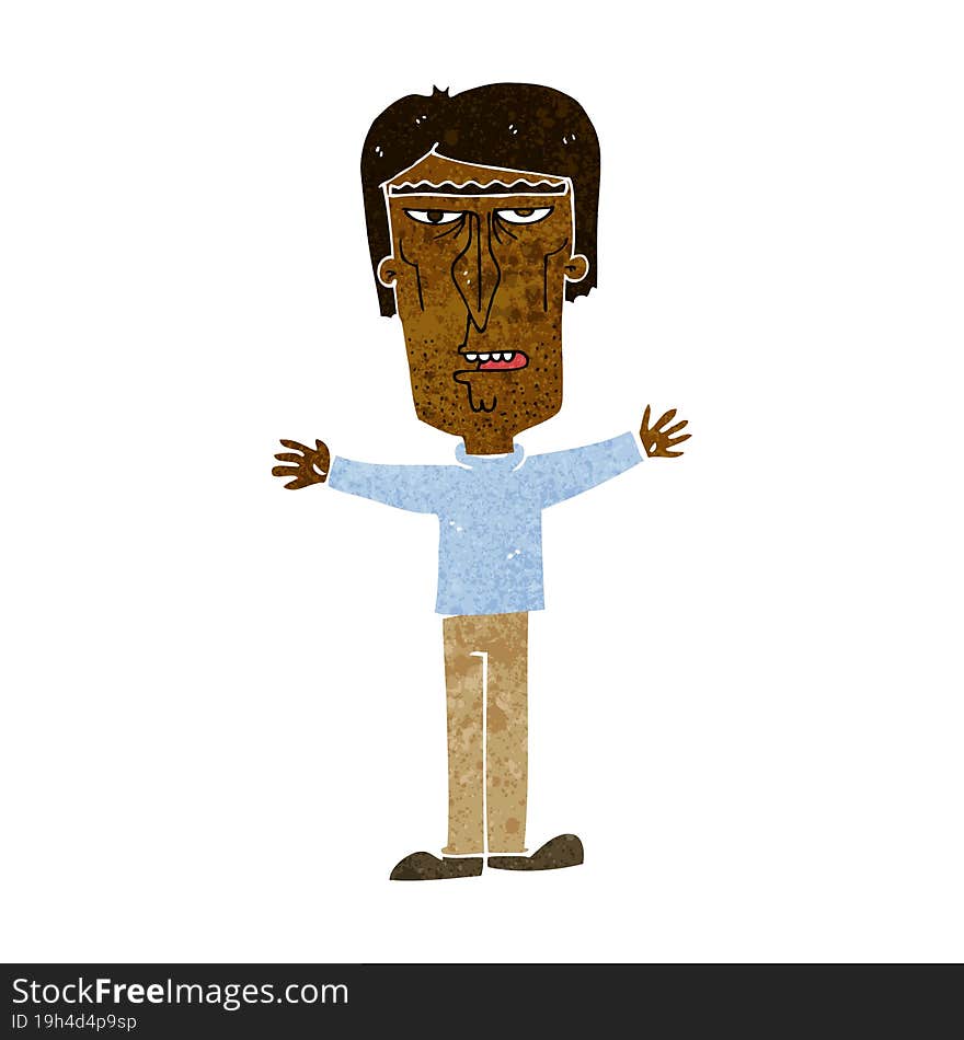 Cartoon Angry Man