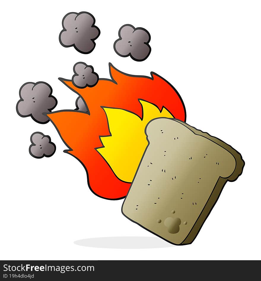 Cartoon Burnt Toast