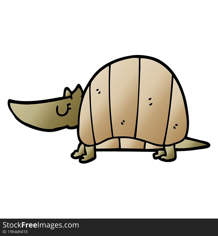 cartoon doodle armadillo