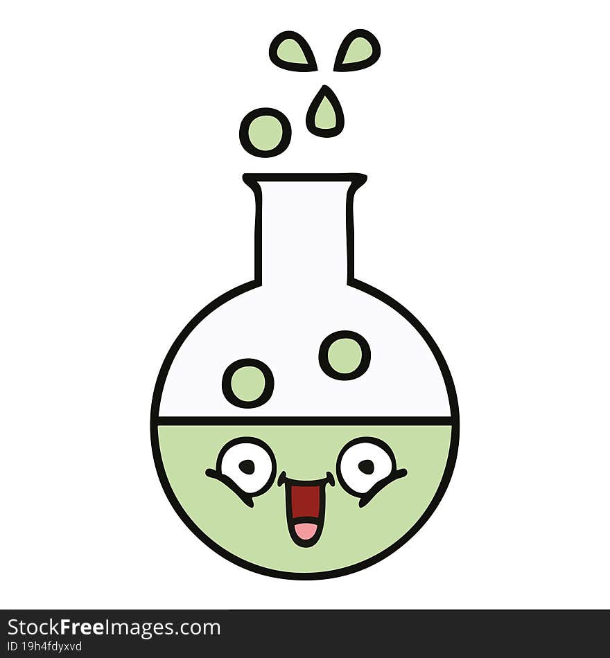 Cute Cartoon Test Tube