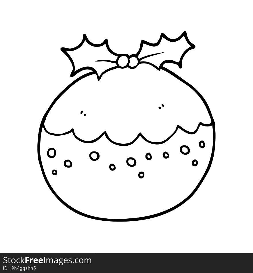 Cartoon Christmas Pudding