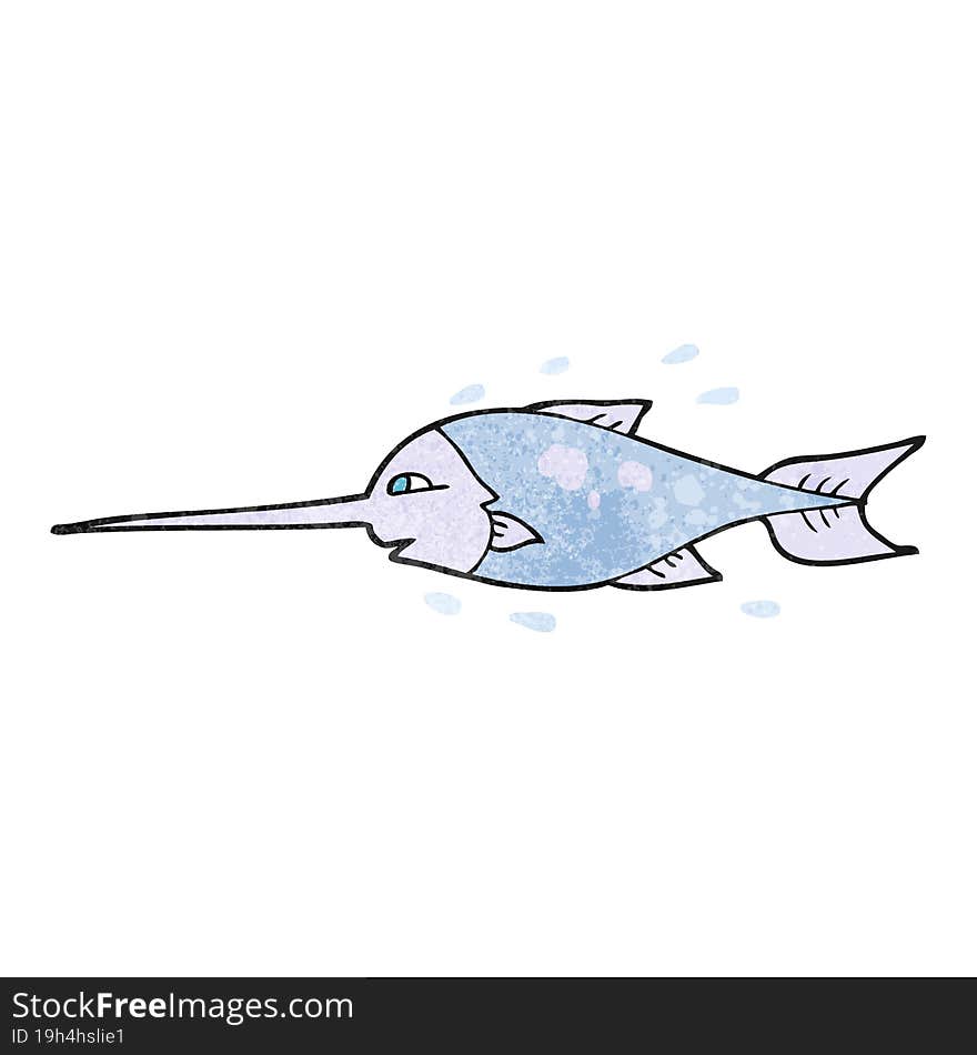 textured cartoon swordfish