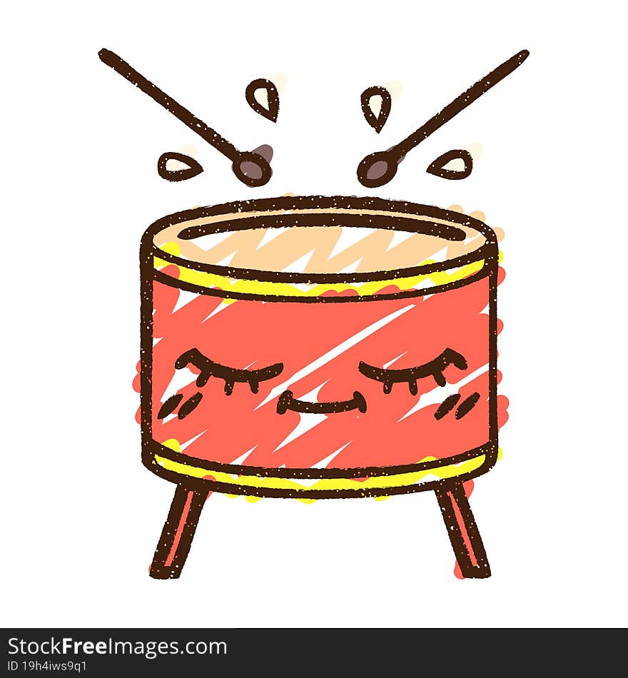 Drum Chalk Drawing