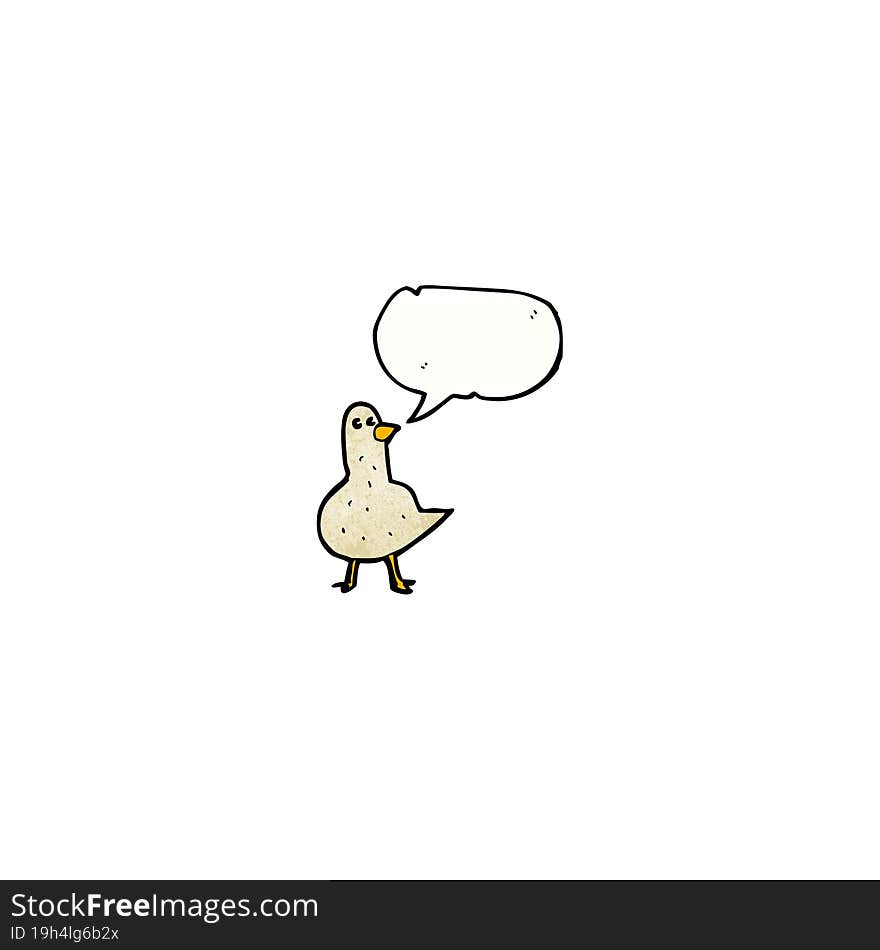 bird with speech bubble