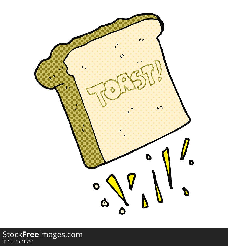 freehand drawn cartoon toast