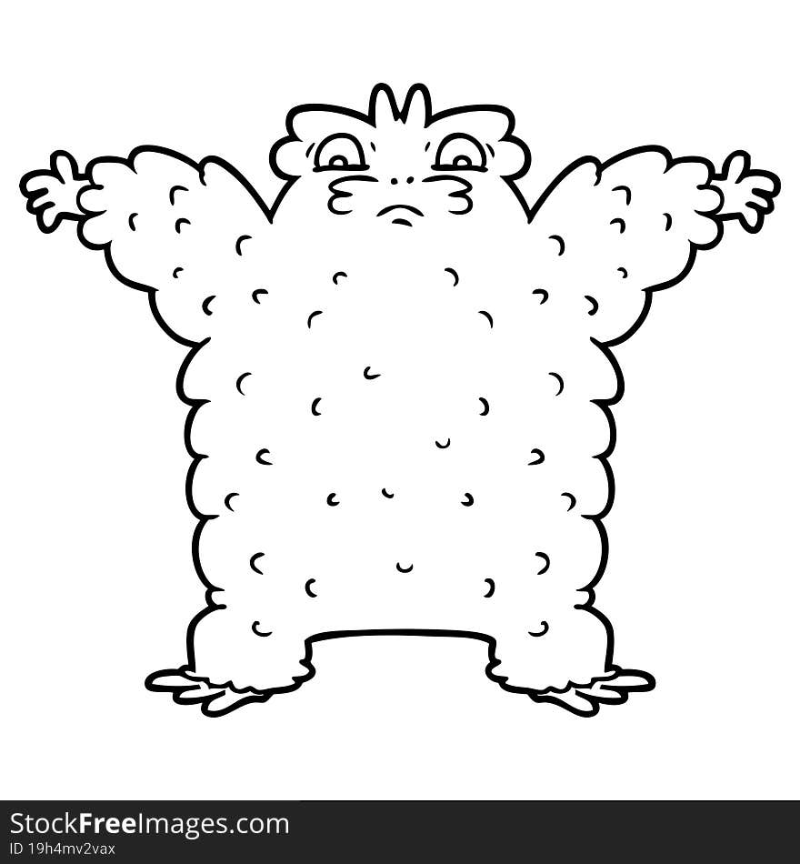 cartoon yeti. cartoon yeti