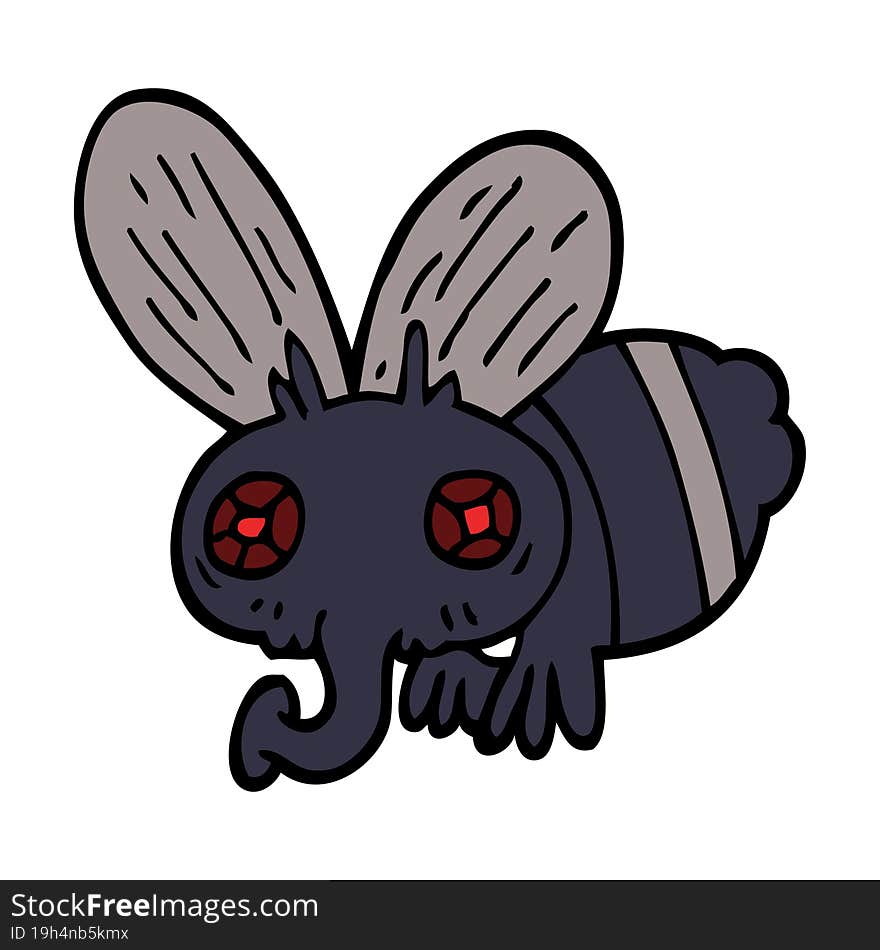 cartoon doodle of a fly