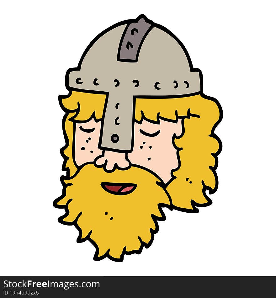 cartoon viking face