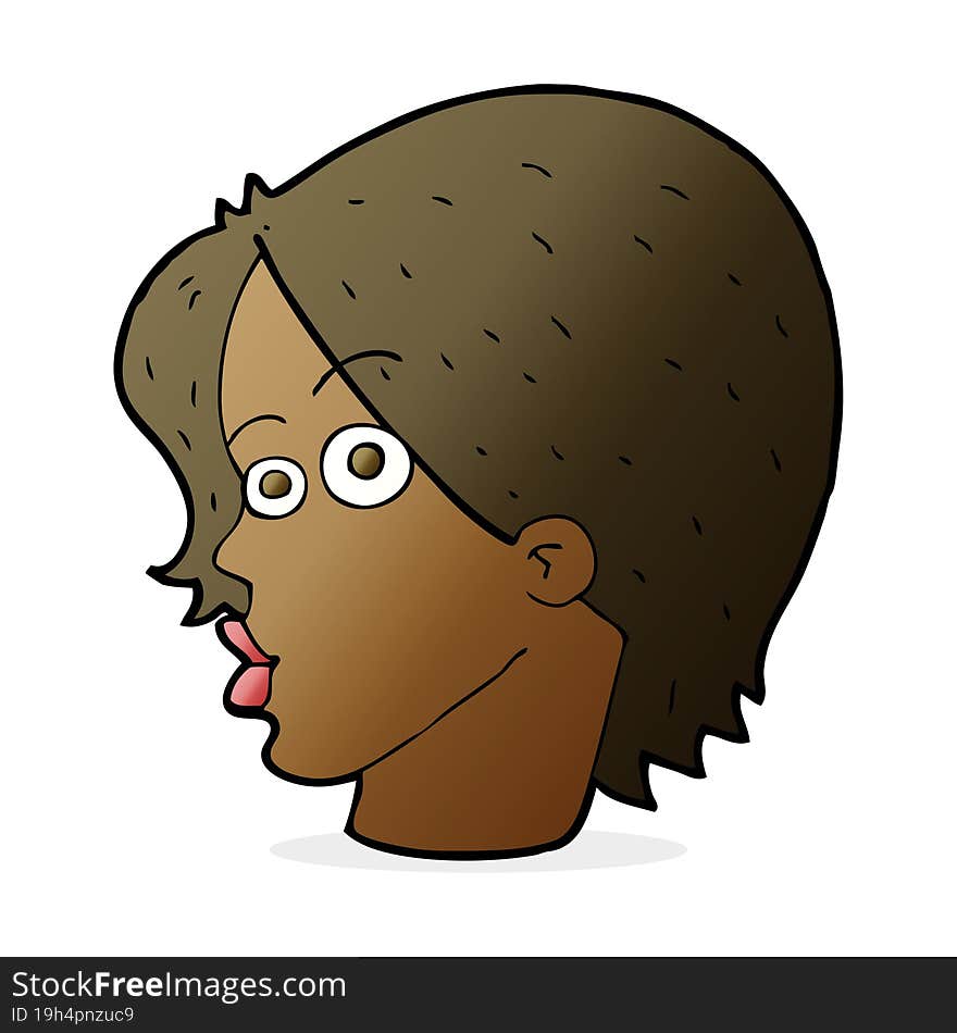 Cartoon Female Face