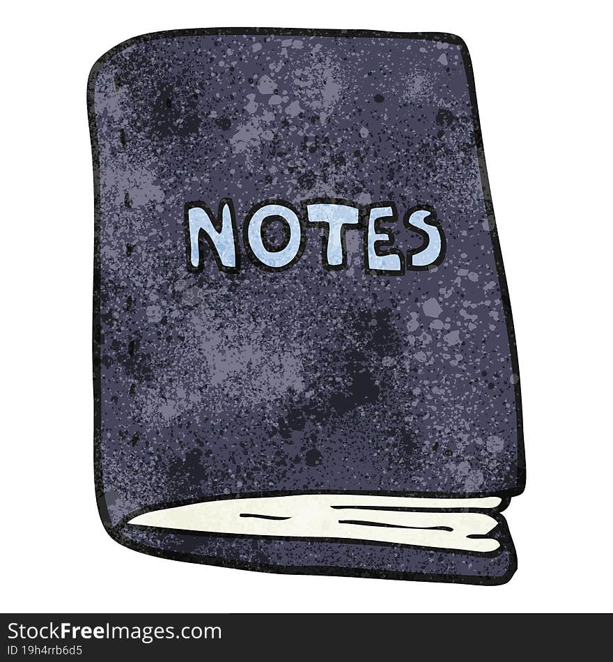 textured cartoon note book