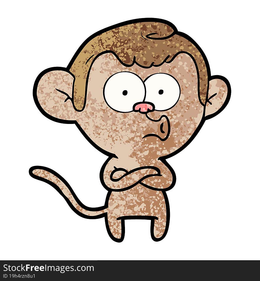 cartoon surprised monkey. cartoon surprised monkey