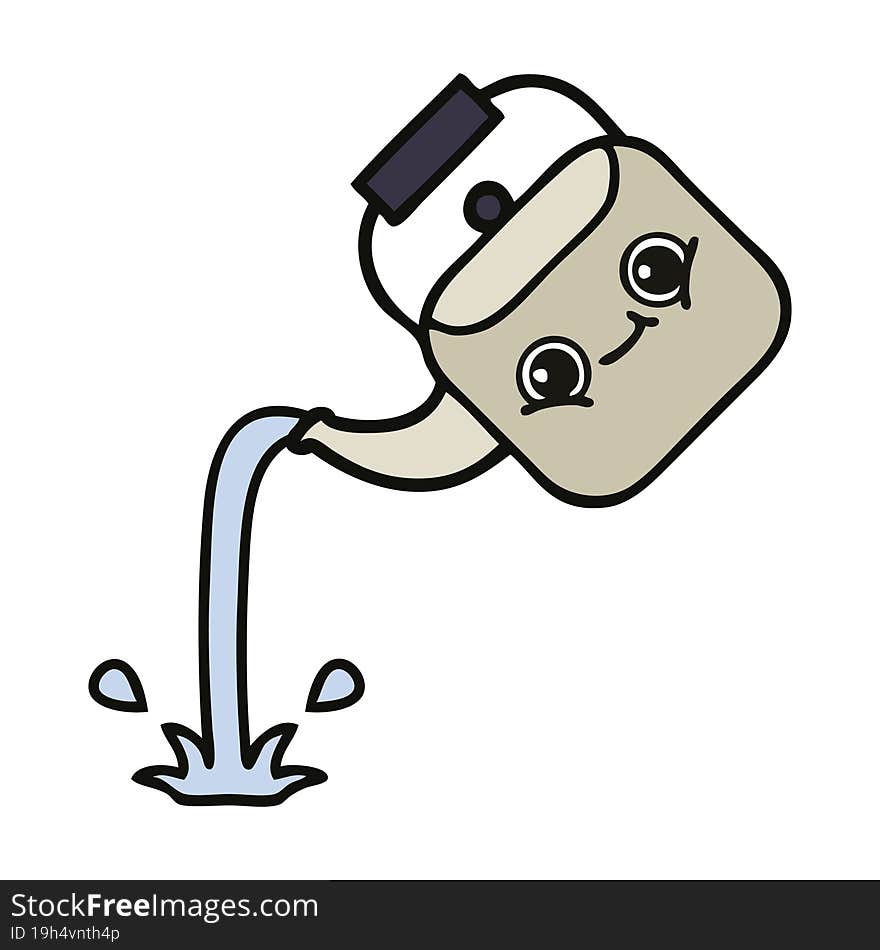 Cute Cartoon Pouring Kettle