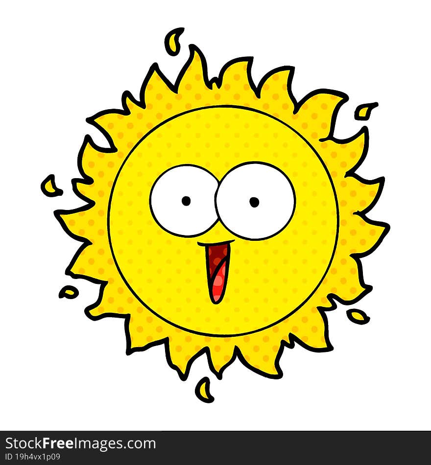 happy cartoon sun. happy cartoon sun