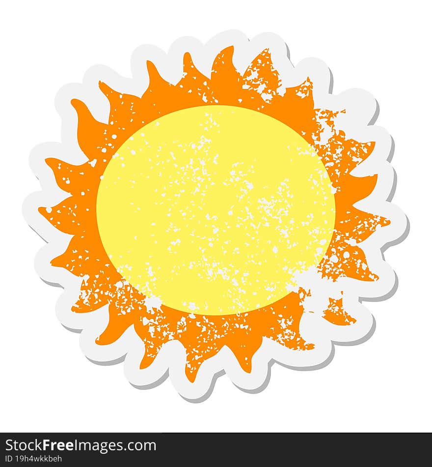 sun grunge sticker