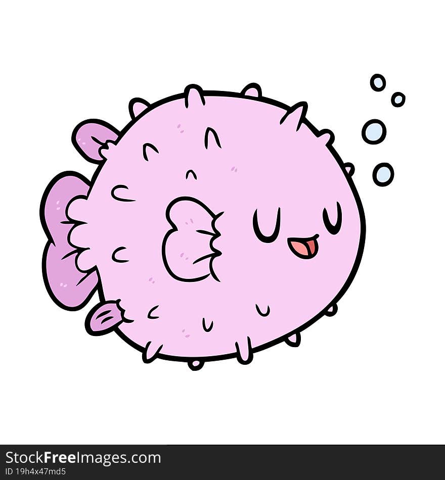 cartoon blowfish. cartoon blowfish