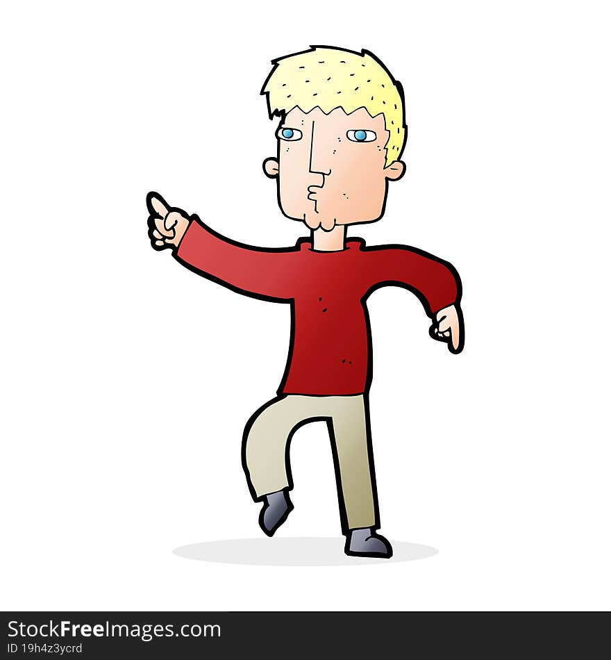 cartoon dancing man