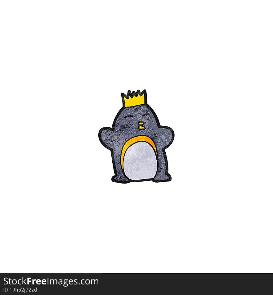 cartoon emperor penguin