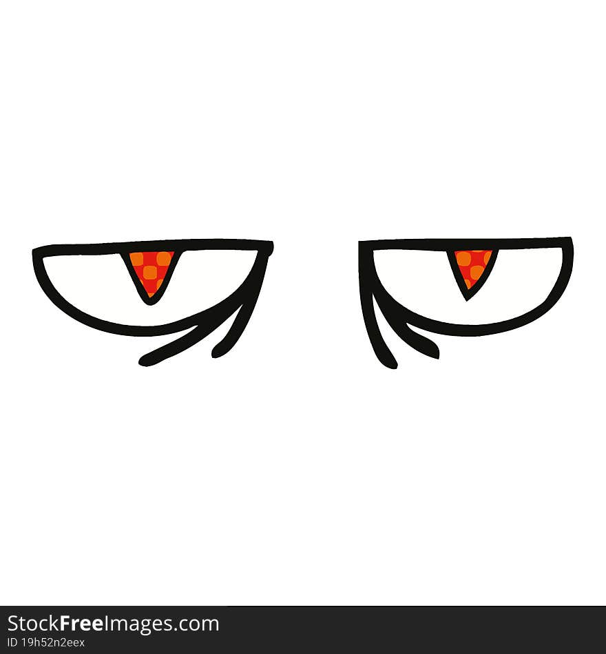 comic book style cartoon evil eyes