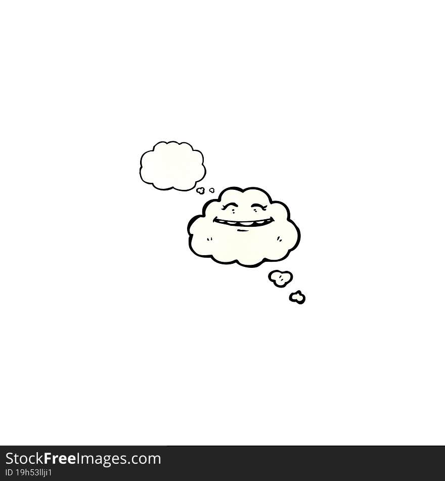 happy cartoon cloud