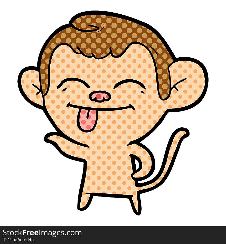 funny cartoon monkey. funny cartoon monkey