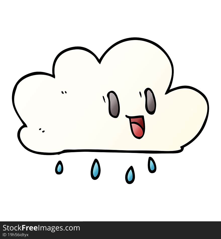 Cartoon Doodle Expressive Weather Cloud